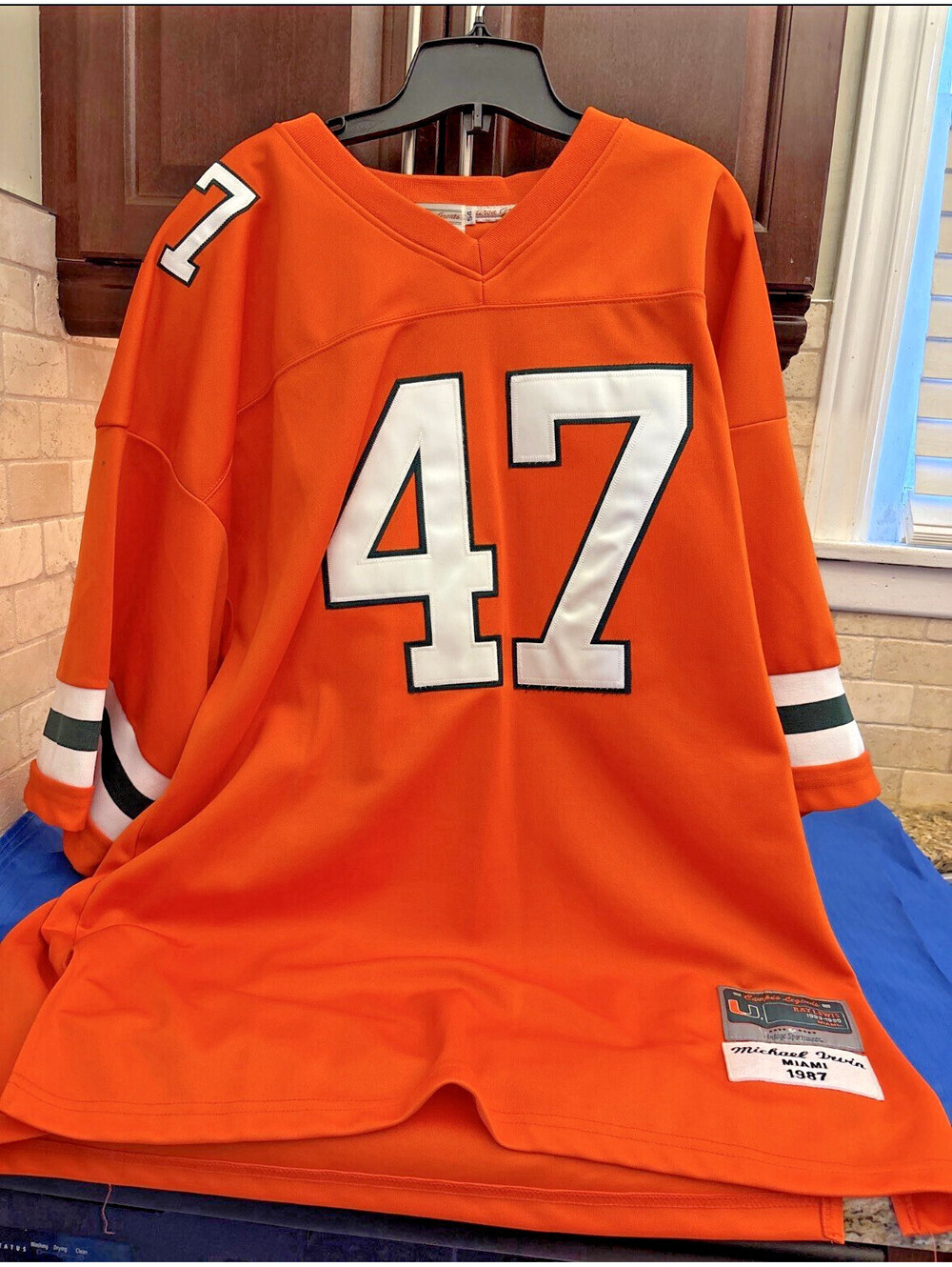 Nike Team Sports Miami Hurricanes Michael Irvin #47 Football Jersey Mens L